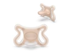 Suavinex, Ciuccio neonato Zero Zero tettarella simmetrica SX Pro neonati da 0 a 6 mesi, Mini ciuccio per neonati prematuri, ipoallergenico, pelli sensibili, silicone delicato, Light