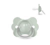 Suavinex, ciuccio per neonati 0/6 mesi e neonati, con tettina in silicone SX Pro, simmetrica, piatta e flessibile, rispetta lo sviluppo orale, con anello, Wonder Verde Tinta unita