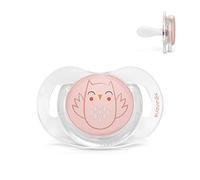 Suavinex, Ciuccio Premium per Neonati 0-6 Mesi. Ciuccio con tettina simmetrica SX Pro in silicone Tettina piatta e simmetrica. Bonhomia, Rosa
