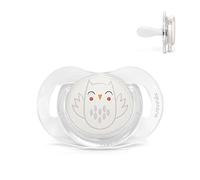 Suavinex, Ciuccio Premium per Neonati 0-6 Mesi. Ciuccio con tettina simmetrica SX Pro in silicone Tettina piatta e simmetrica. Bonhomia, Bianco
