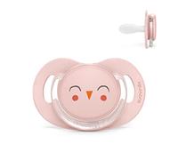 Suavinex, Ciuccio Premium per Neonati 6-18 Mesi. Ciuccio con tettina simmetrica SX Pro in silicone. Tettina piatta e simmetrica. Bonhomia, Rosa