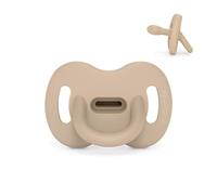 Suavinex, Ciuccio Tutto in Silicone, per Bambini 0/6 Mesi, Ciuccio con Tettarella Simmetrica Sx Pro, Super Morbido e Flessibile, Ideale per Dormire, Color Essence, Nocciola