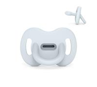 Suavinex, Ciuccio Tutto in Silicone, per Bambini 6/18 Mesi e Neonati, Ciuccio con Tettarella Fisiologica Sx Pro, Super Morbido e Flessibile, Ideale per Dormire, Color Essence, Azzurro