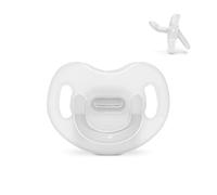Suavinex, Ciuccio tutto silicone per neonati 0/6 mesi, ciuccio con tettarella anatomica Sx Pro, super morbido e flessibile, ideale per dormire, Colour Essence, trasparente