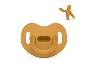 Suavinex, Ciuccio tutto silicone per neonati 0/6 mesi ciuccio con tettarella anatomica Sx Pro, super morbido e flessibile, ideale per dormire, Colour Essence, senape