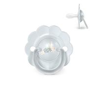 Suavinex, ciuccio per neonati 0/6 mesi e neonati, tettina in silicone SX Pro, simmetrica, piatta e flessibile, rispetta lo sviluppo orale, forma rotonda con anello, Wonder Blu