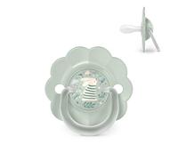 Suavinex, ciuccio per neonati 0/6 mesi e neonati, tettina in silicone SX Pro, simmetrica, piatta e flessibile, rispetta lo sviluppo orale, forma rotonda con anello, Wonder Verde