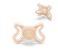 Suavinex Ciuccio Zero, Zero Tettarella Simmetrica SX Pro Bambini da 6 a 18 Mesi, Ipoallergenico, per Pelli Sensibili, Silicone Delicato, Rispetta l'Allattamento al Seno, Fair