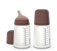 Suavinex Confezione 2 Biberon Anticolica Zero Zero 270 ml, +3 Mesi (M) | Tettarella Flusso Medio (M) in Silicone, Latte Materno, Formula e Liquidi Media Densità, Compatibile con Allattamento, Deep