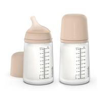 Suavinex Confezione 2 Biberon Anticolica Zero Zero 270 ml, +3 Mesi (M) | Tettarella Flusso Medio (M) in Silicone, Latte Materno, Formula e Liquidi Media Densità, Compatibile con Allattamento, Light