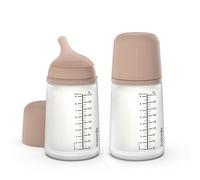 Suavinex, Confezione 2 Biberon Anticolica Zero Zero 270 ml e Tettarella Flusso Medio (M) in Silicone, +3 Mesi, Latte Materno, in Formula e Liquidi a Media Densità, Compatibile con Allattamento, Medium