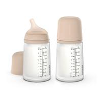 Suavinex, Confezione 2 Biberon Anticolica Zero Zero 270 ml e Tettarella Flusso Medio (M) in Silicone, +3 Mesi, Latte Materno, in Formula e Liquidi a Media Densità, Compatibile con Allattamento, Light