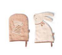 Suavinex, Confezione da 2 Guanti da Bagno per Neonati e Neonati, Beige