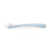 Suavinex, Cucchiaio in Silicone per Bambini +4 Mesi, Cucchiaio per Imparare, Morbido, per Gengive Sensibili, con Manico Lungo, Lavabile in Lavastoviglie, Color Essence Acqua