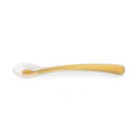 Suavinex, Cucchiaio in Silicone per Bambini +4 Mesi, Cucchiaio per Imparare, Morbido, per Gengive Sensibili, con Manico Lungo, Lavabile in Lavastoviglie, Color Essence Mango