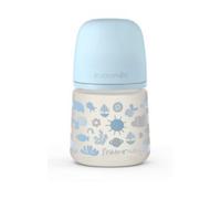Suavinex - Memories Biberon Plastica Tettarella Simmetrica Azzurro Flusso Lento 0M+ Confezione 150 Ml