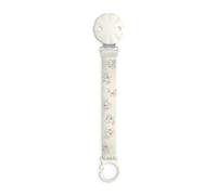 Suavinex, Portaciuccio in tessuto per neonati, morbido e flessibile, nastro con decoro su due lati, clip per ciuccio con pinza. Per neonati +0 mesi, adatto per neonati, Poetry Rosa