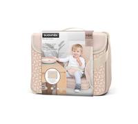 Suavinex, seggiolone portatile per bambini +6 mesi, rialzo per seggiolone, seggiolone universale trasformabile in borsa, facile da pulire, leggero, con imbracatura, morbido e con schienale, rosa