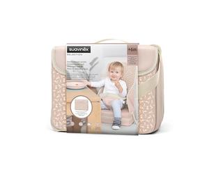 Suavinex Seggiolone Portatile per Bambini +6 Mesi, Rosa | Rialzo per Seggiolone, Universale Trasformabile in Borsa, Facile da Pulire, Leggero con Imbracatura, Morbido con Schienale
