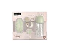 Suavinex, Set regalo cestino per bambini +0 mesi e neonati. Ciuccio 0/6 mesi con tettarella SX Pro + ciuccio in tessuto + biberon anticolico con tettarella SX Pro flusso medio (M) 270 ml +