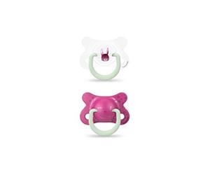 Suavinex Succhietto Night&Day in Silicone, da 2 a 4 Mesi, Coniglio Rosa - 2 Pezzi, Coniglio Rosa - 140 g