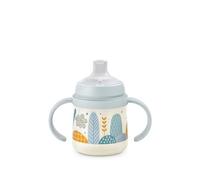 Suavinex, Tazza Apprendimento con Beccuccio e Manici in Silicone, Biberon con Manici, con Sistema Anticoliche, Coperchio Protettivo, Bicchiere Antigoccia, 150 ml, per Bambini dai 6 Mesi in Su, Azzurro