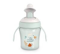 Suavinex, Tazza di apprendimento con beccuccio rigido. Bicchiere da bambino anti perdite con coperchio pieghevole e manici. Lavabile in lavastoviglie. Trainer Cup 200 ml. Bicchiere Bambino e Infatti+6