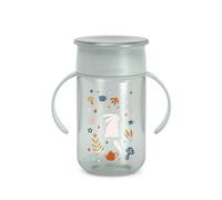 SUAVINEX, Tazza per l'apprendimento del bambino, tazza 360 con sistema anti-goccia e antigoccia, Magic Cup con manici e coperchio, lavabile in lavastoviglie e forno a microonde, 340 ml, allenamento
