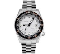 SUB 600T Lunetta in ceramica LUME Data 20ATM 200m Diver Mens Sport Watch Sugess S407-600T.WC, Argento, Bracciale
