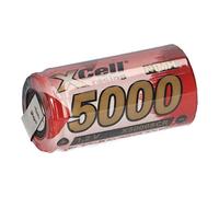 SUB-C - Cella a batteria 5000 mAh, 1,2 V, NIMH ad alte prestazioni, con bandiera a U