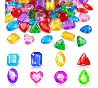 Subacquea Gemme Giocattolo, 100 Pezzi Gemme Colorates,Giocattolo Diamanti per Bambini,Gemmes Giocattoli da Immersione,Immersioni per Nuoto Gemmes per Giochi di Ricerca del Tesoro Subacquea (A)