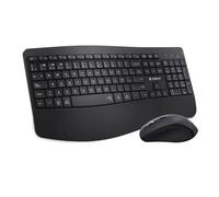 SUBBLIM Combo tastiera e mouse wireless, connessione Dual Bluetooth 5.3 e USB, design ergonomico, batteria ricaricabile, nero