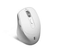 Subblim Mouse Comfort Ergo Dual ergonomico ottico 2400 DPI wireless Bluetooth+USB Type-A Bianco