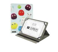 Subblim Custodia universale per tablet da 11" pollici, chiusura a fascia elastica, a tre angoli di visione, sistema di fissaggio resistente in silicone, stampa (Furry)