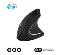 SUBBLIM RATON OPTICO DUAL GLIDE VERTICAL ERGO DUAL BATERIA NEGRO mouse Universale Mano destra Bluetooth + USB Type-A Ottico 1600 DPI