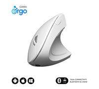 SUBBLIM MOUSE OTTICO DUALE GLIDE VERTICALE ERGO DUALE BATTERIA BIANCA mouse Universale Destro Bluetooth + USB Type-A Ottico 1600 DPI - Nouvo