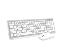 SUBBLIM SUBKBC-DCEP10 tastiera Mouse incluso Universale RF senza fili + Bluetooth QWERTY Spagnolo Argento Bianco