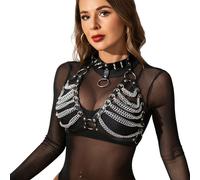 Subblime - imbragatura reggiseno e collana con catene taglia unica
