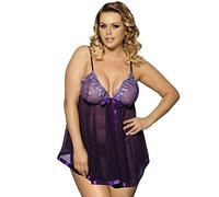 Subblime Queen Plus Size Subblime Queen Plus Babydoll con fiocco e strass 100 g