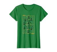 Subbuteo The Play with Yellow Logo Maglietta, Donna, Verde Mela, XL