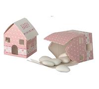 Subito disponibile 12 Pezzi Scatolina Carta portaconfetti casa casetta Rosa bomboniera nasc