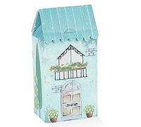 Subito disponibile 20 Pezzi Dolce City Casetta Grande portaconfetti con Tetto Celeste