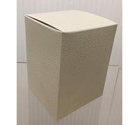 Subito disponibile 20 Pezzi Pelle Bianca Scatola Pieghevole 10X10X12 cm