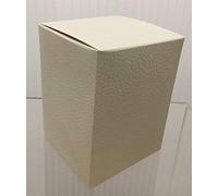 Subito disponibile 20 PEZZI PELLE BIANCA Scatola pieghevole 9X9X12 cm