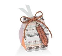 Subito disponibile 20 Pezzi Tribale Scatolina Sacchetto portaconfetti Marrone E Arancione c
