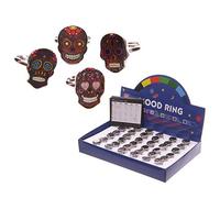 Subito disponibile 4 PEZZI Anello dell Umore Teschio Messicano