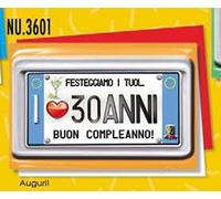 Subito disponibile Biglietto Auguri Compleanno 30 Anni Una Targa per i Tuoi Anni