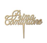 Cake Topper PRIMA COMUNIONE in legno