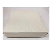 Subitodisponibile 10 PEZZI PELLE BIANCO Scatola bomboniera fondo e coperchio 18x18x4 cm