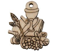 Subitodisponibile 12 PEZZI calice comunione in legno da 4 cm